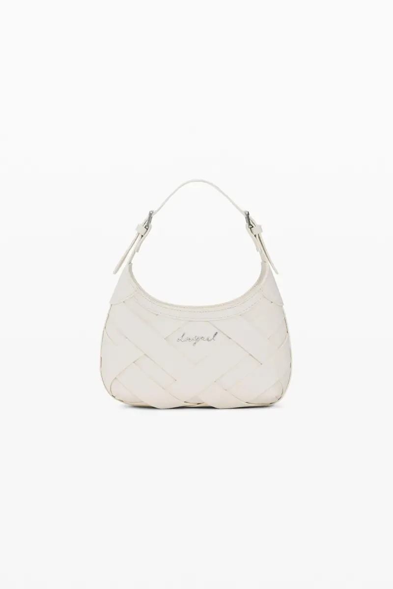 Borsa piccola intrecciata con logo BROWN