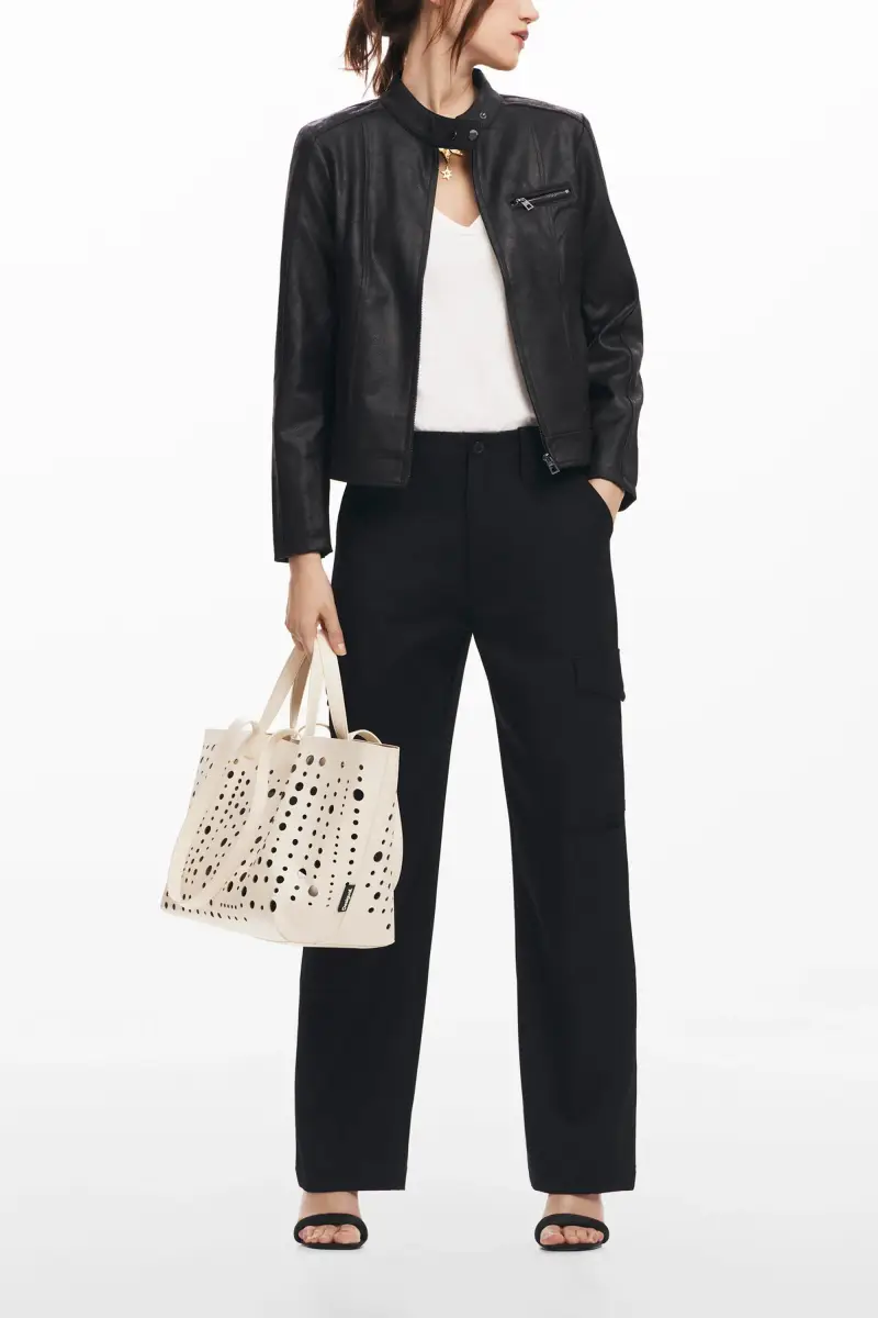 Borsa shopper a cerchi WHITE miniatura 2