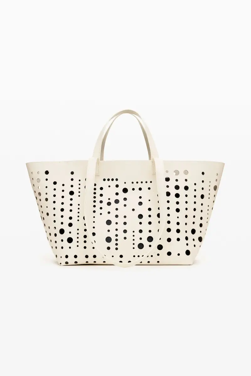 Borsa shopper a cerchi WHITE