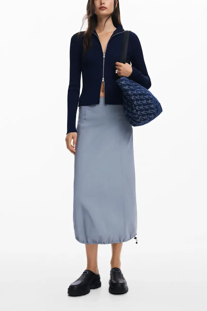 Borsa shopper logo Desigual BLUE miniatura 2