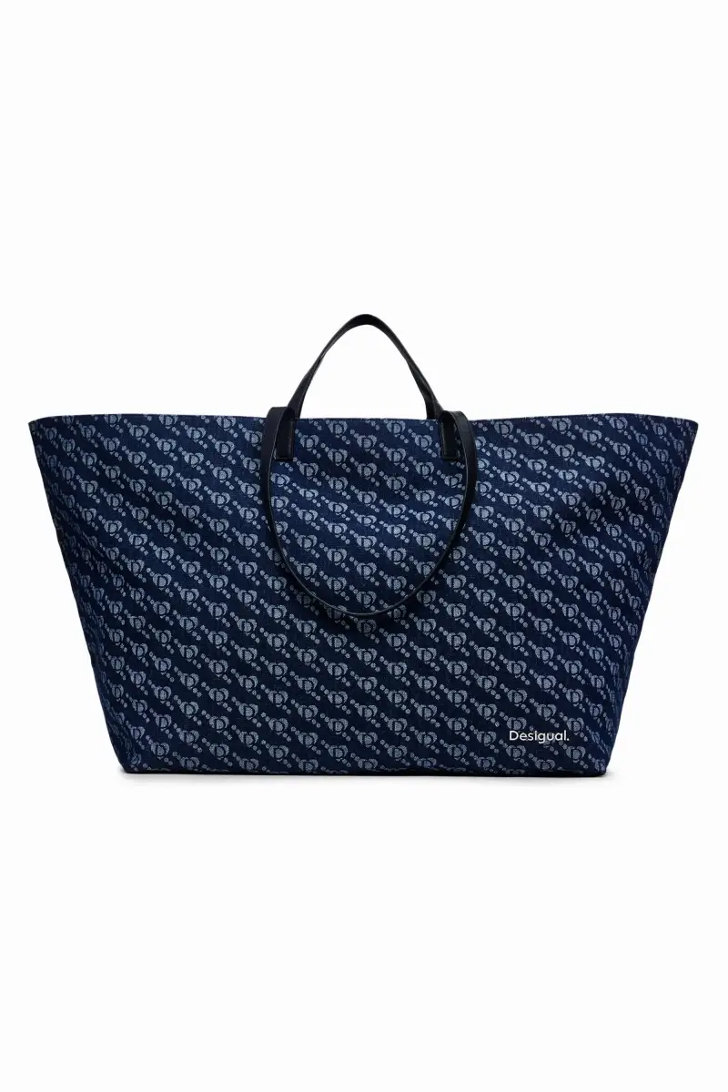 Borsa shopper logo Desigual BLUE