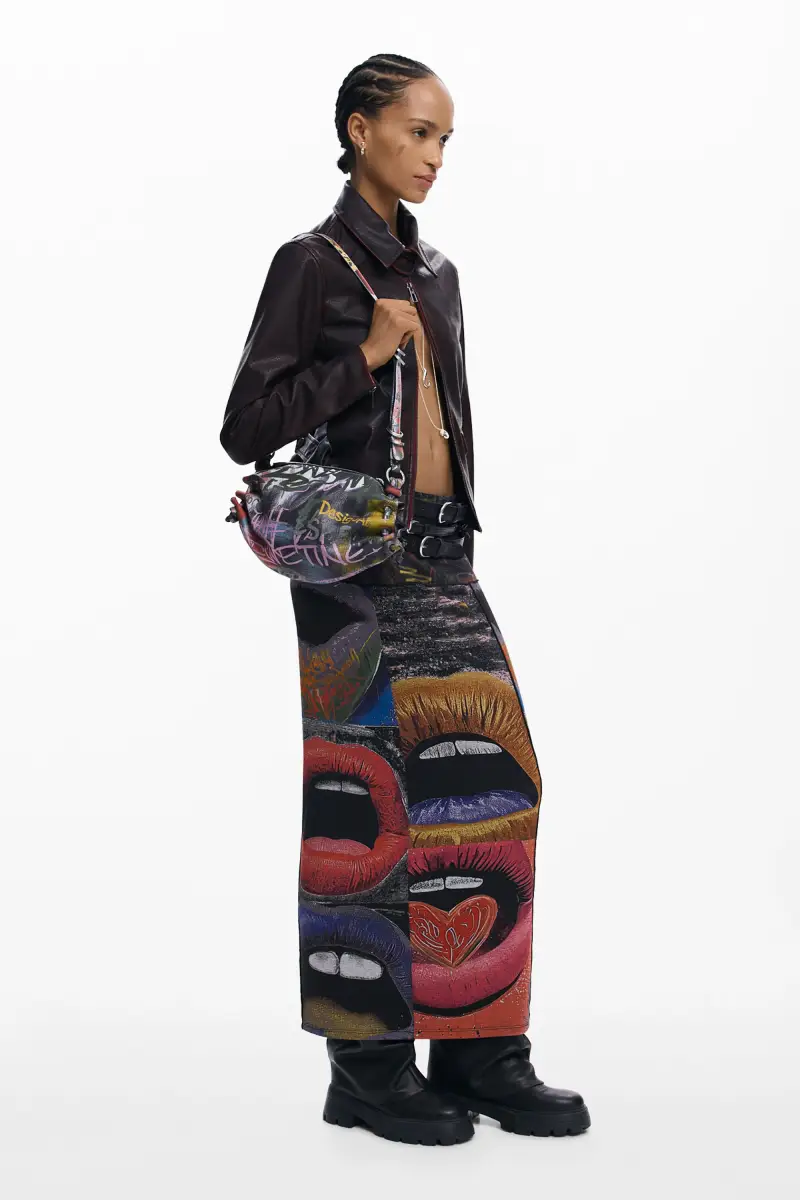 BORSA STAMPATA ARTY MATERIAL FINISHES miniatura 2