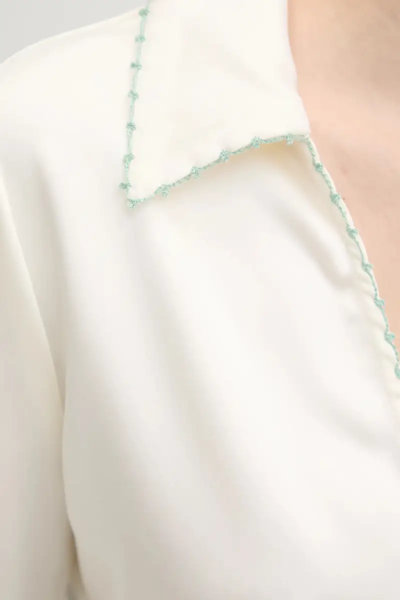 camicetta ERIS donna colore beige 25SWBW08 miniatura 5