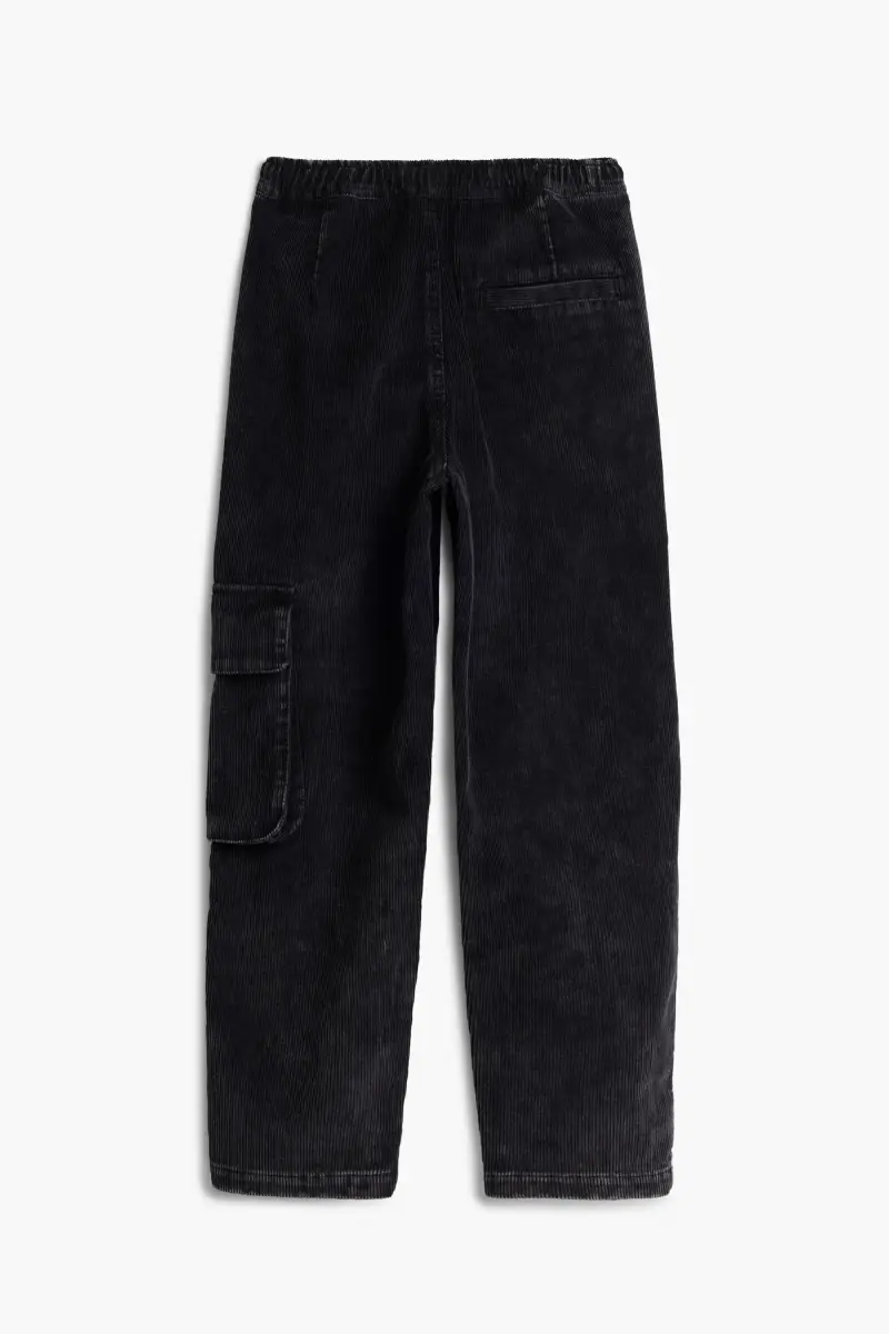 Camicia a maniche lunghe a quadri in velluto a coste WHITE miniatura 2