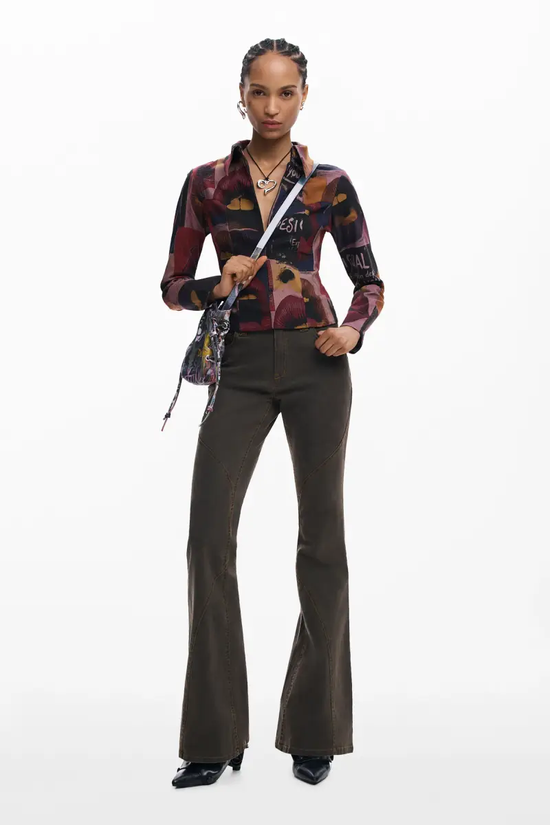 CAMICIA A MANICHE LUNGHE BLACK miniatura 2