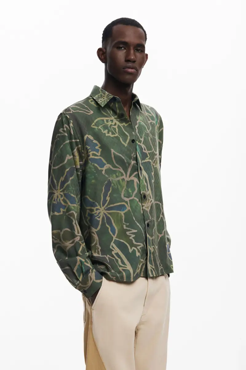 Camicia a maniche lunghe bosco GREEN miniatura 2