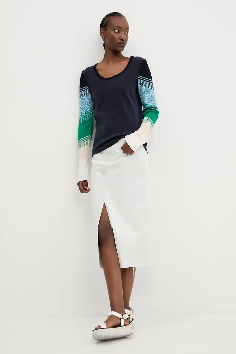 camicia a maniche lunghe CHURCHILL colore blu navy 25SWTK77 miniatura 2