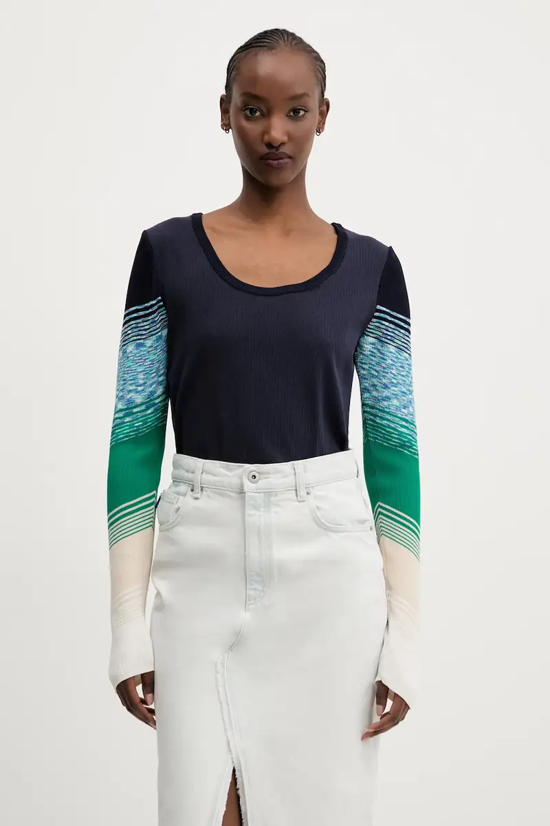 camicia a maniche lunghe CHURCHILL colore blu navy 25SWTK77