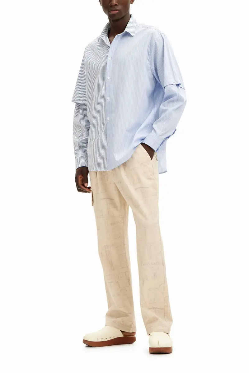 Camicia a maniche lunghe decostruita BLUE miniatura 2