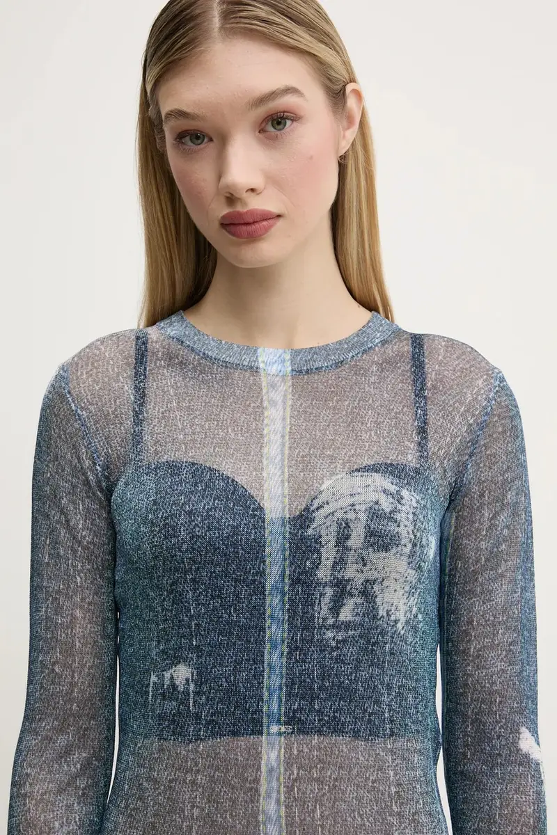 camicia a maniche lunghe DEMS donna colore blu navy 25SWJF07 miniatura 4