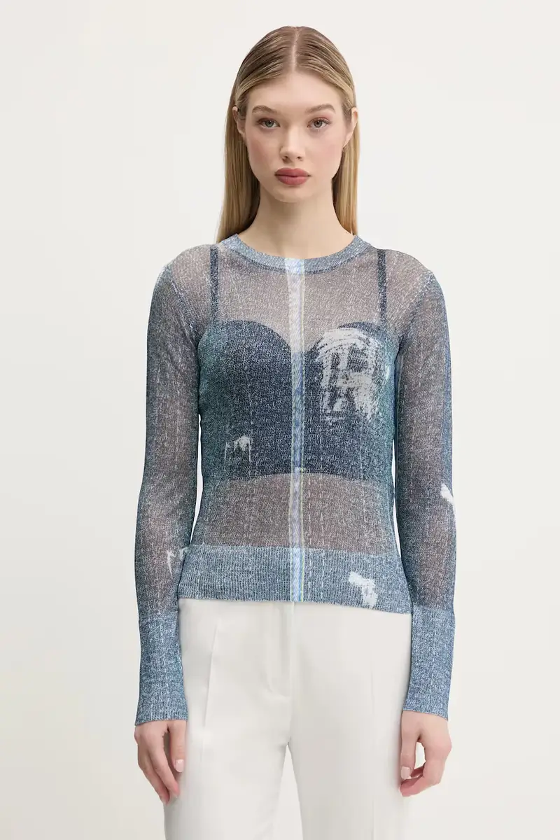 camicia a maniche lunghe DEMS donna colore blu navy 25SWJF07