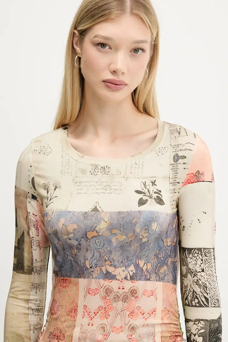 camicia a maniche lunghe LIMBANI donna colore beige 25WWTK33 miniatura 4