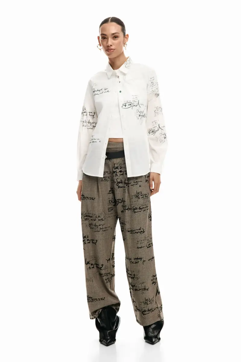 Camicia a maniche lunghe Paradise WHITE miniatura 2