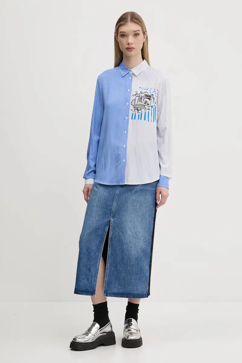 camicia A PERFECT RIDE donna colore blu 25SWCW36 miniatura 2