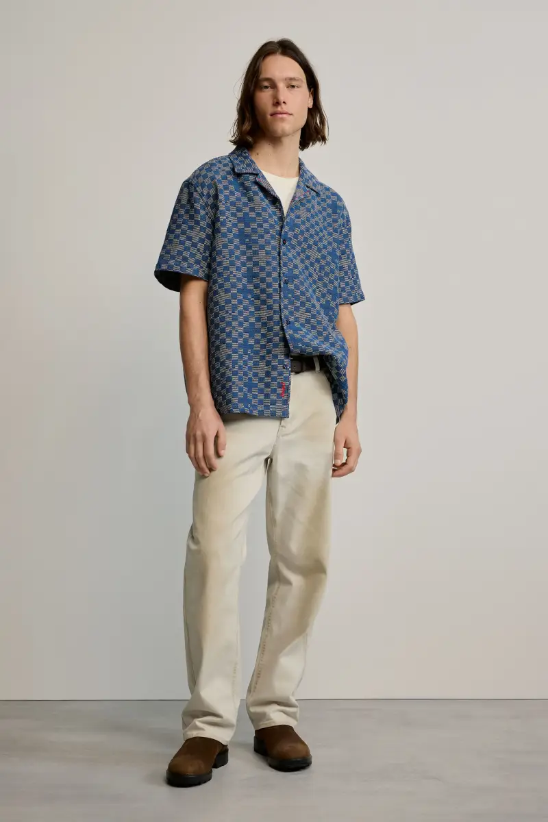 camicia a quadri blu BLUE miniatura 2