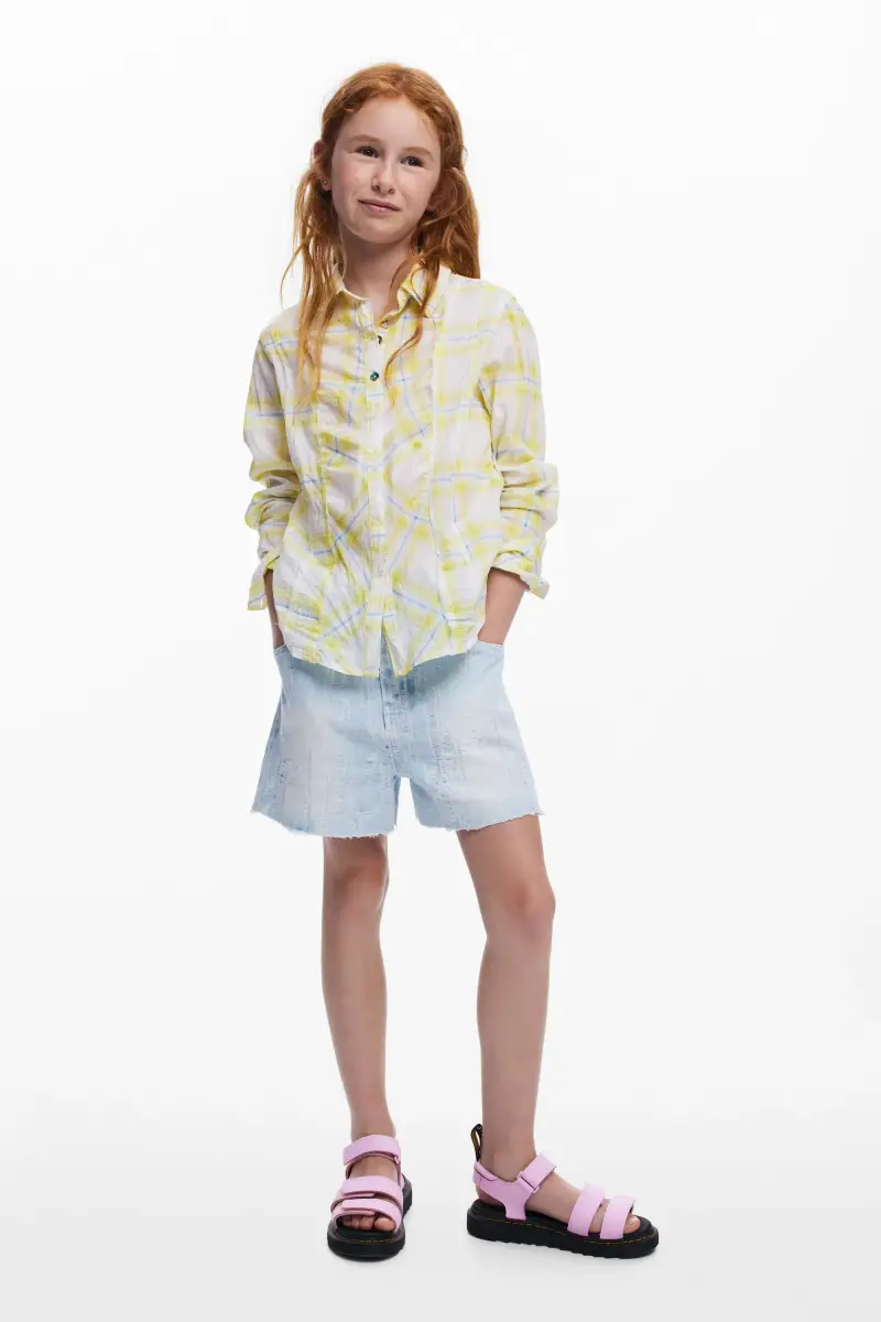 Camicia a quadri buble YELLOW miniatura 2