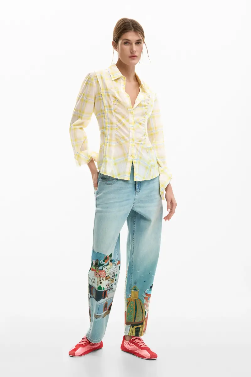 Desigual Maglia a quadri multicolore in cotone miniatura 2