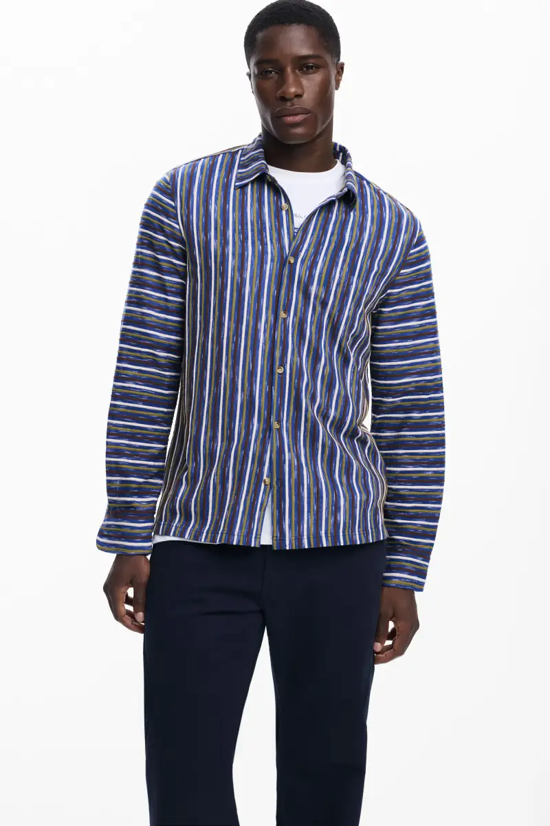 Camicia a righe multicolore BLUE miniatura 2