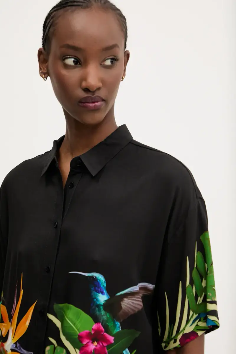 camicia ARTEMISA donna colore nero 25SWCW39 miniatura 4