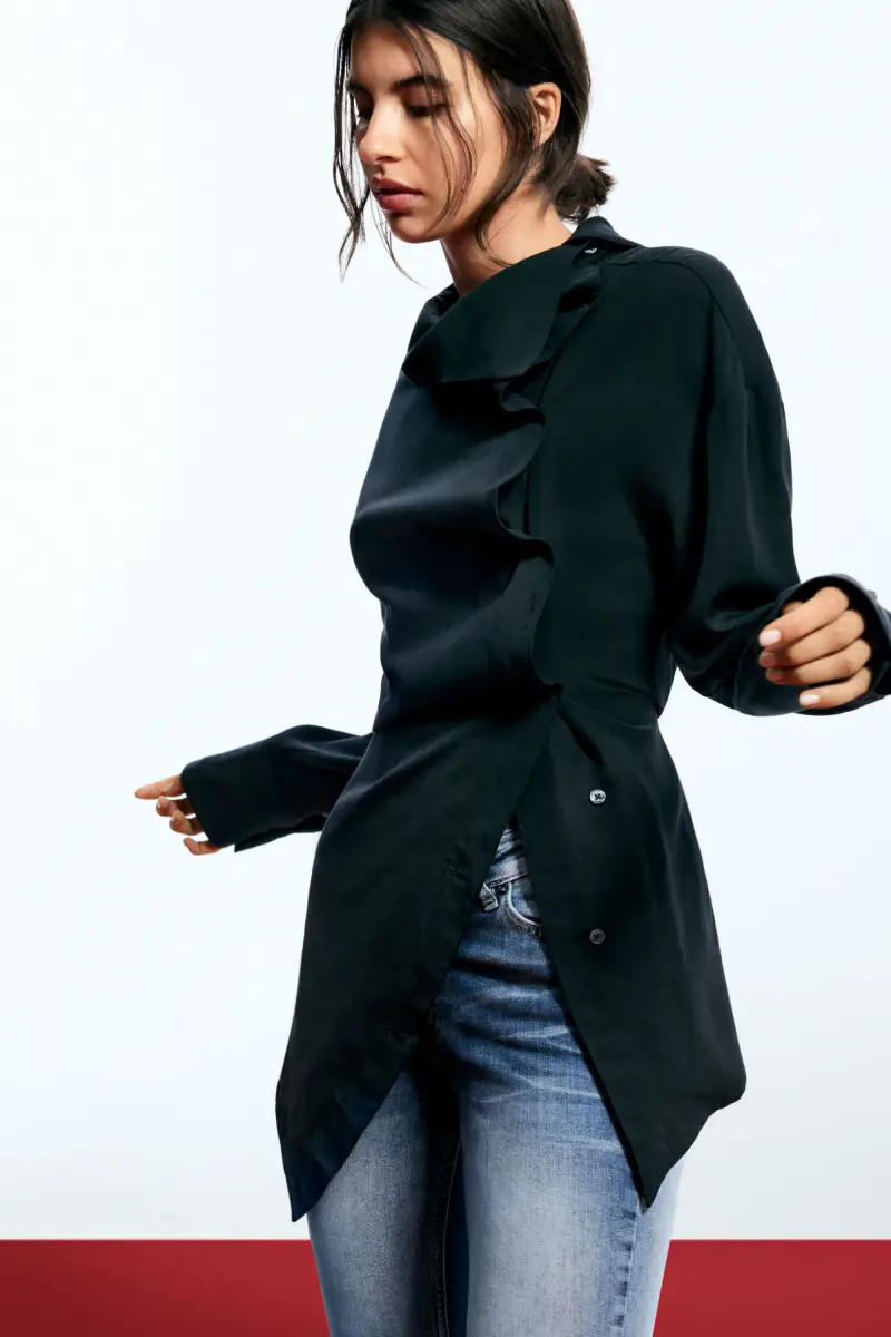 Camicia asimmetrica egonlab BLACK miniatura 2