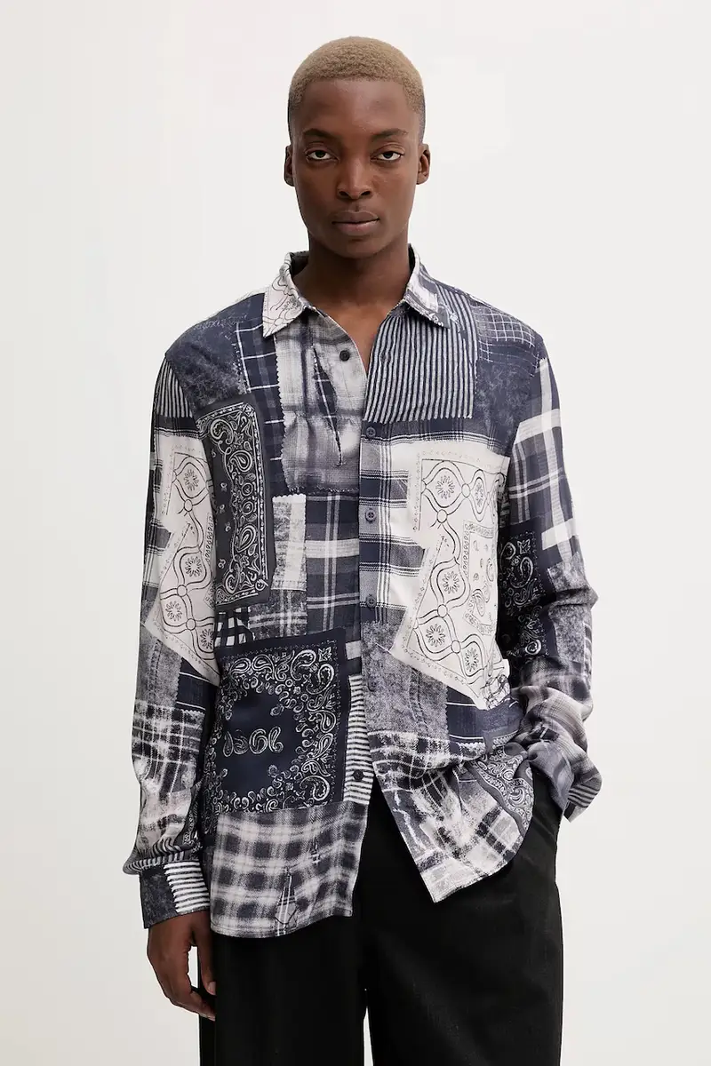 camicia BLUE PATCH uomo colore blu navy 25WMCW40