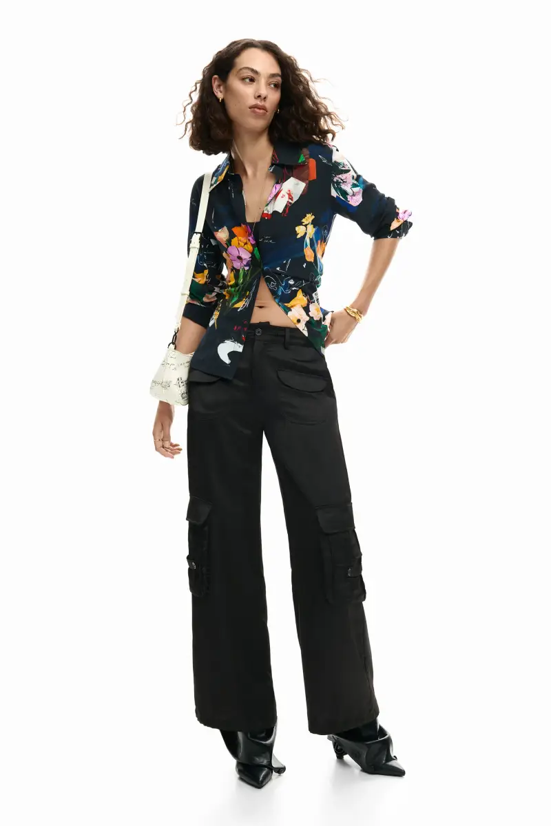 Desigual Maglia a Maniche Lunghe Multicolore con Fiocco miniatura 2