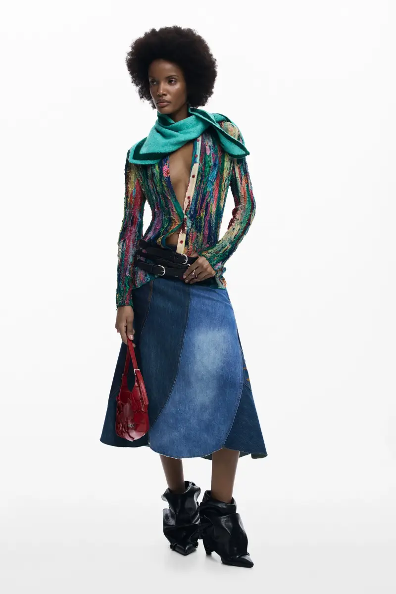 Camicia con stampa arty MATERIAL FINISHES miniatura 2