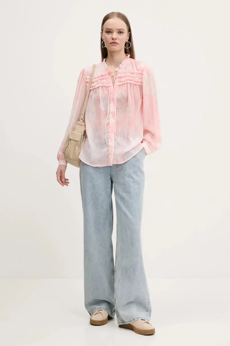 camicia ENIO donna colore rosa 25SWBW05 miniatura 2