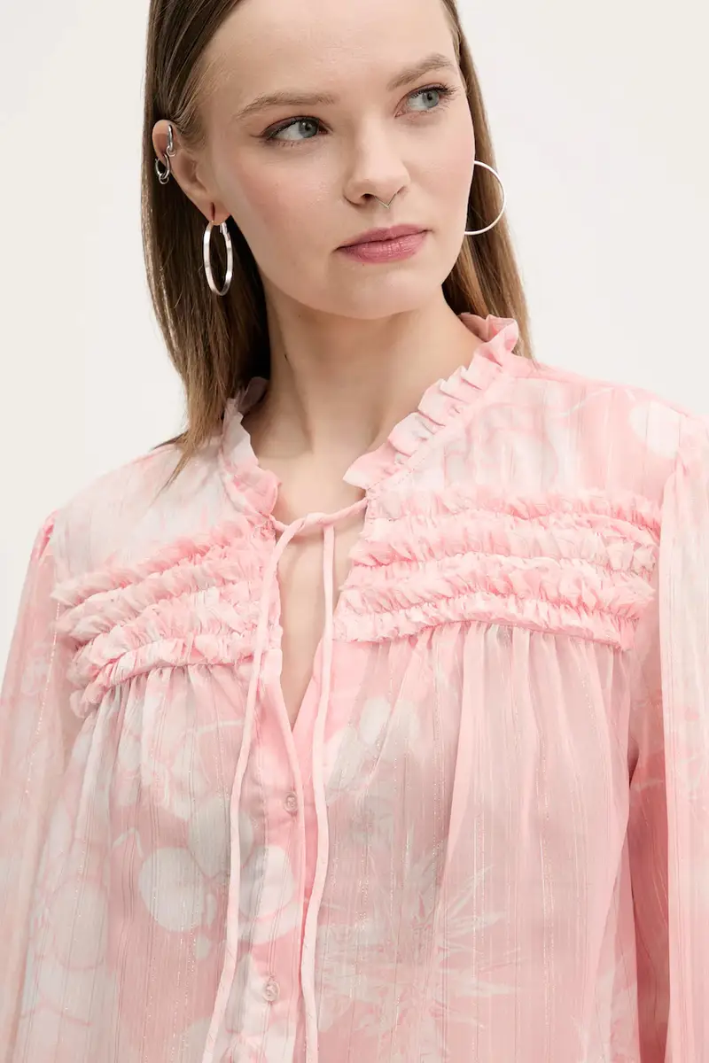 camicia ENIO donna colore rosa 25SWBW05 miniatura 4