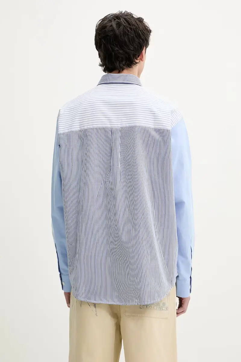 camicia in cotone BANKER uomo colore blu 25SMCW09 miniatura 3