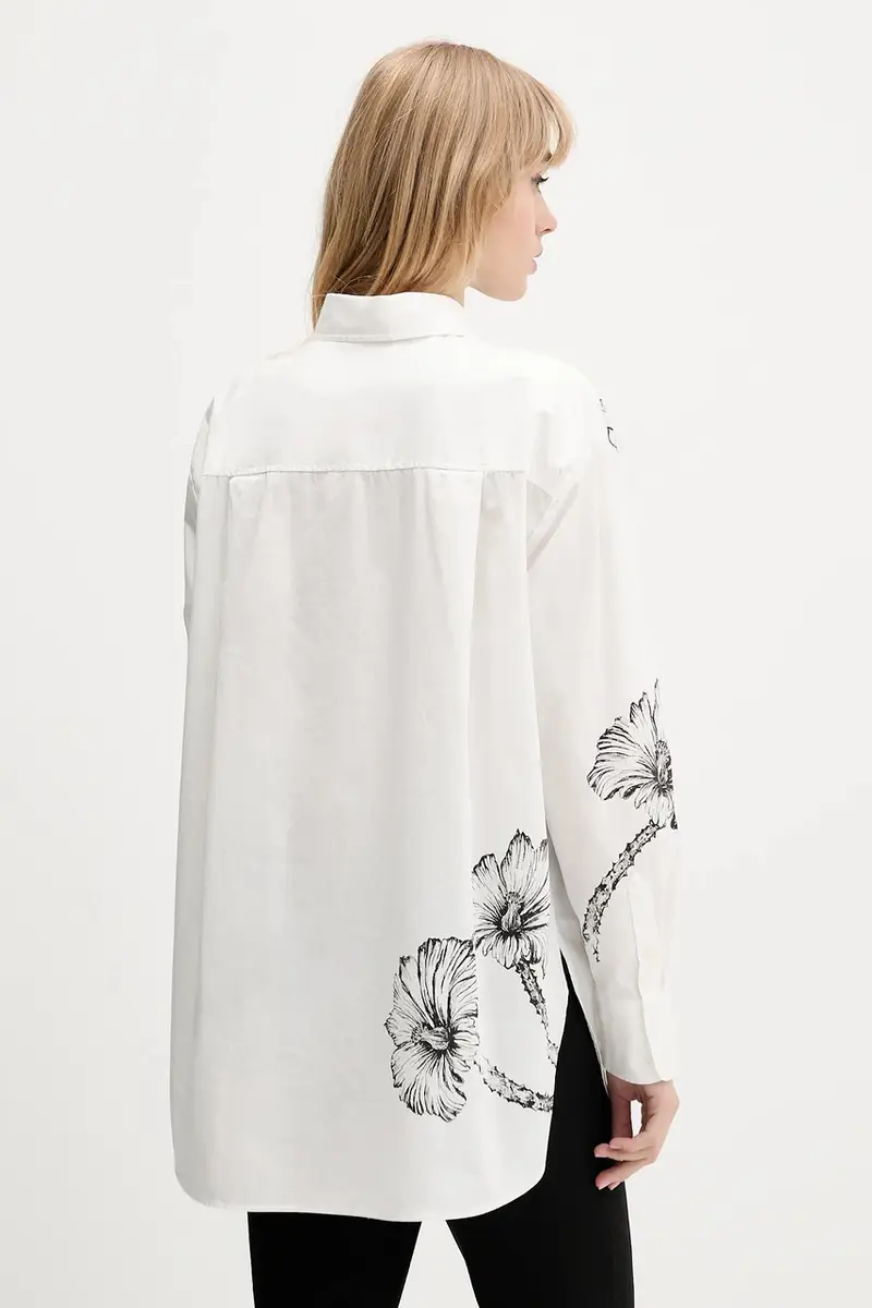 camicia in cotone BYN LACROIX donna colore bianco 25WWCW07 miniatura 3