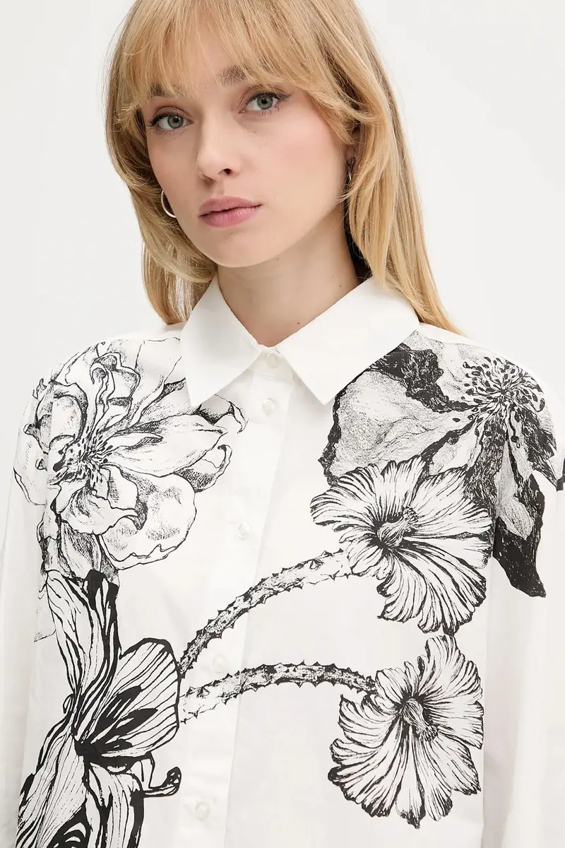 camicia in cotone BYN LACROIX donna colore bianco 25WWCW07 miniatura 4