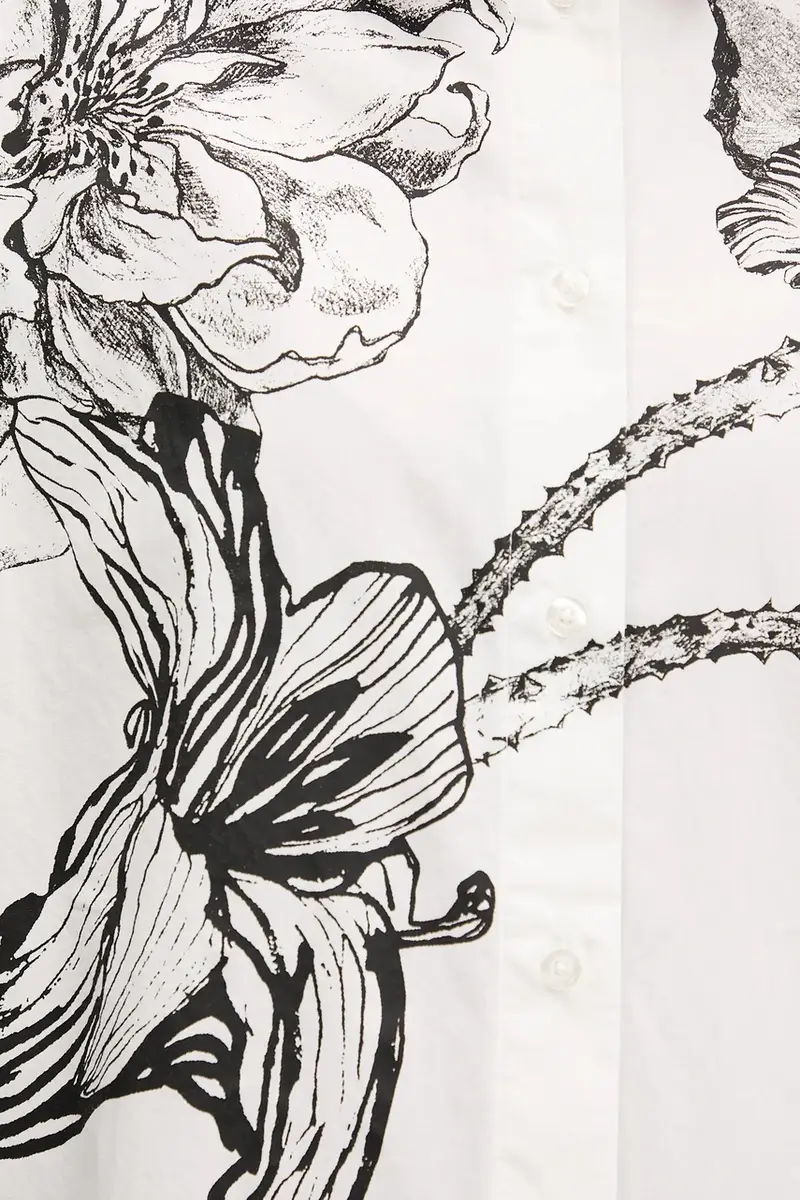 camicia in cotone BYN LACROIX donna colore bianco 25WWCW07 miniatura 5