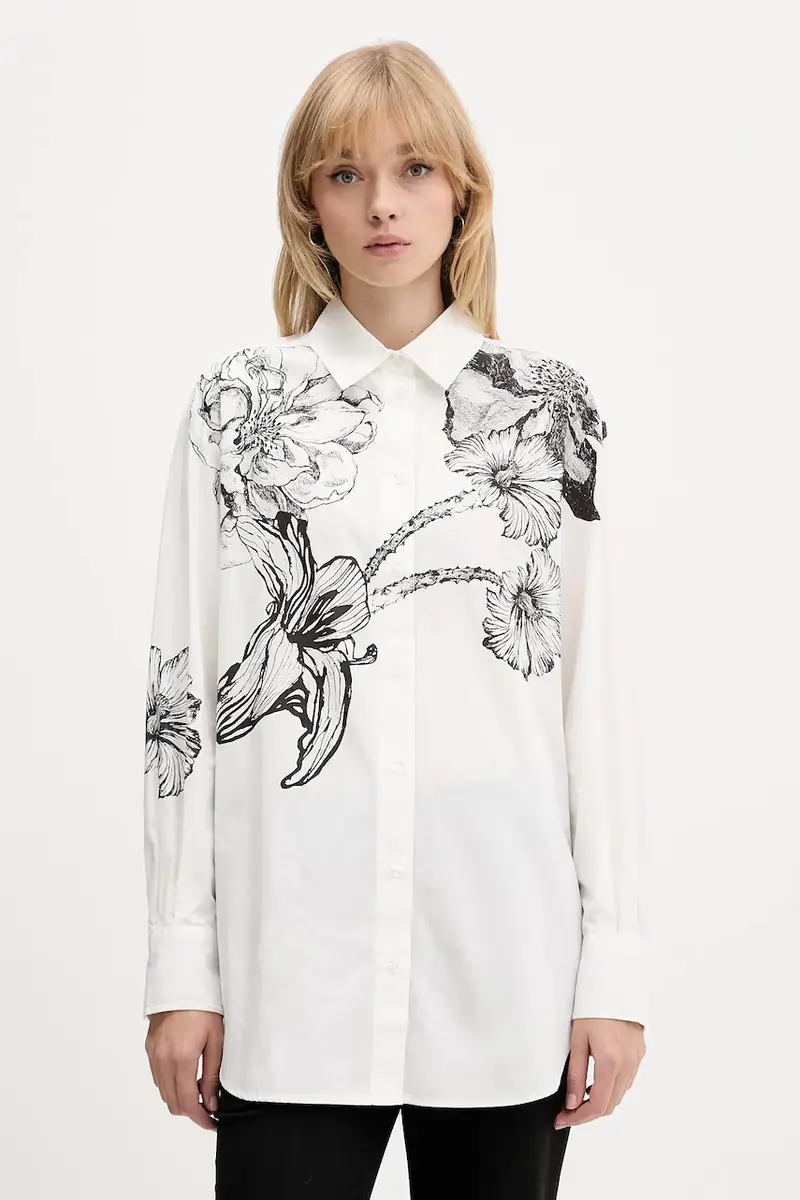 camicia in cotone BYN LACROIX donna colore bianco 25WWCW07