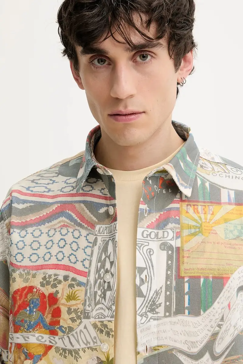 camicia in cotone COLOR uomo colore grigio 25SMCW10 miniatura 4