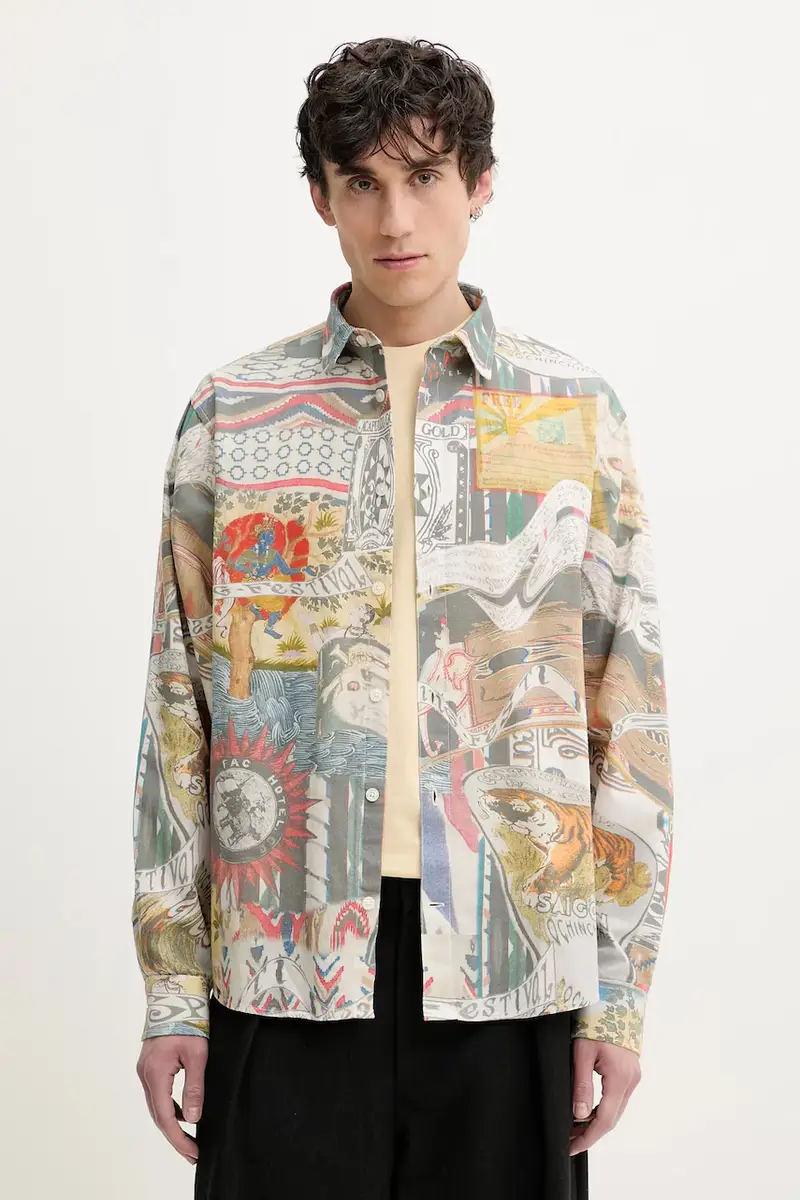 camicia in cotone COLOR uomo colore grigio 25SMCW10