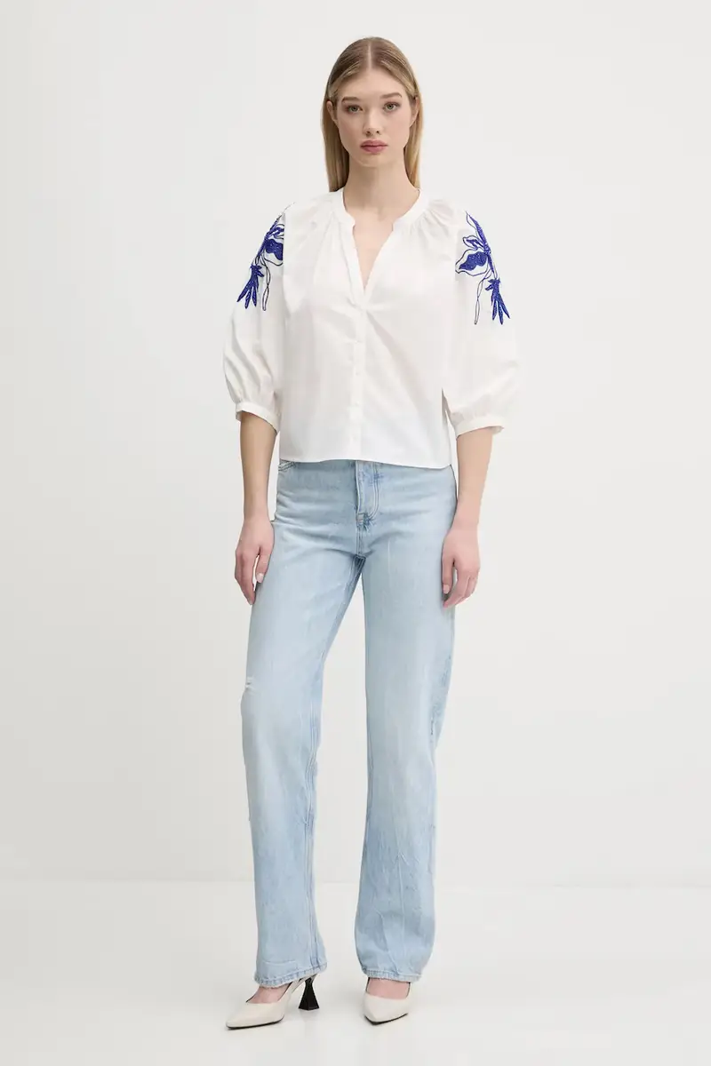 camicia in cotone CRATOS donna colore bianco 25SWBW03 miniatura 2