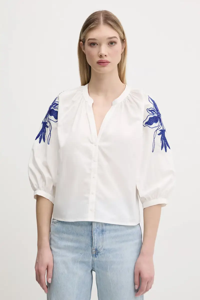 camicia in cotone CRATOS donna colore bianco 25SWBW03