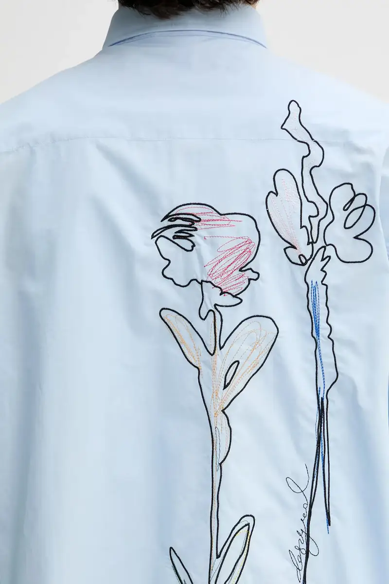 camicia in cotone GENOVA uomo colore blu 25WMCW24 miniatura 5