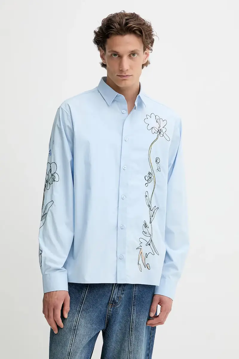 camicia in cotone GENOVA uomo colore blu 25WMCW24