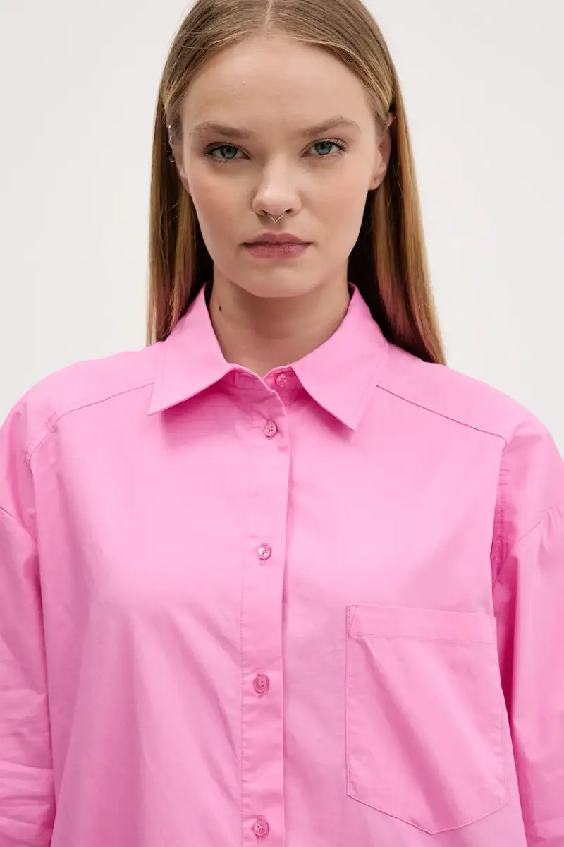 camicia in cotone GIRLS donna colore rosa 25WWCW16 miniatura 4