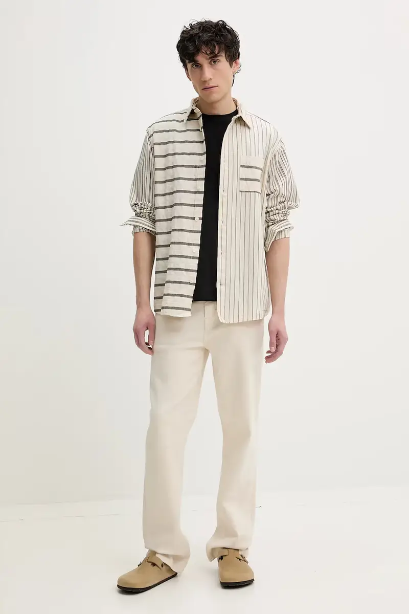 camicia in cotone JACK uomo colore beige 25SMCW15 miniatura 2