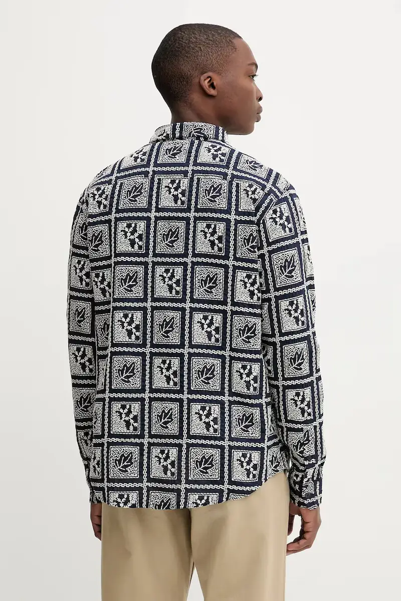 camicia in cotone JACK uomo colore blu navy 25WMCW25 miniatura 3