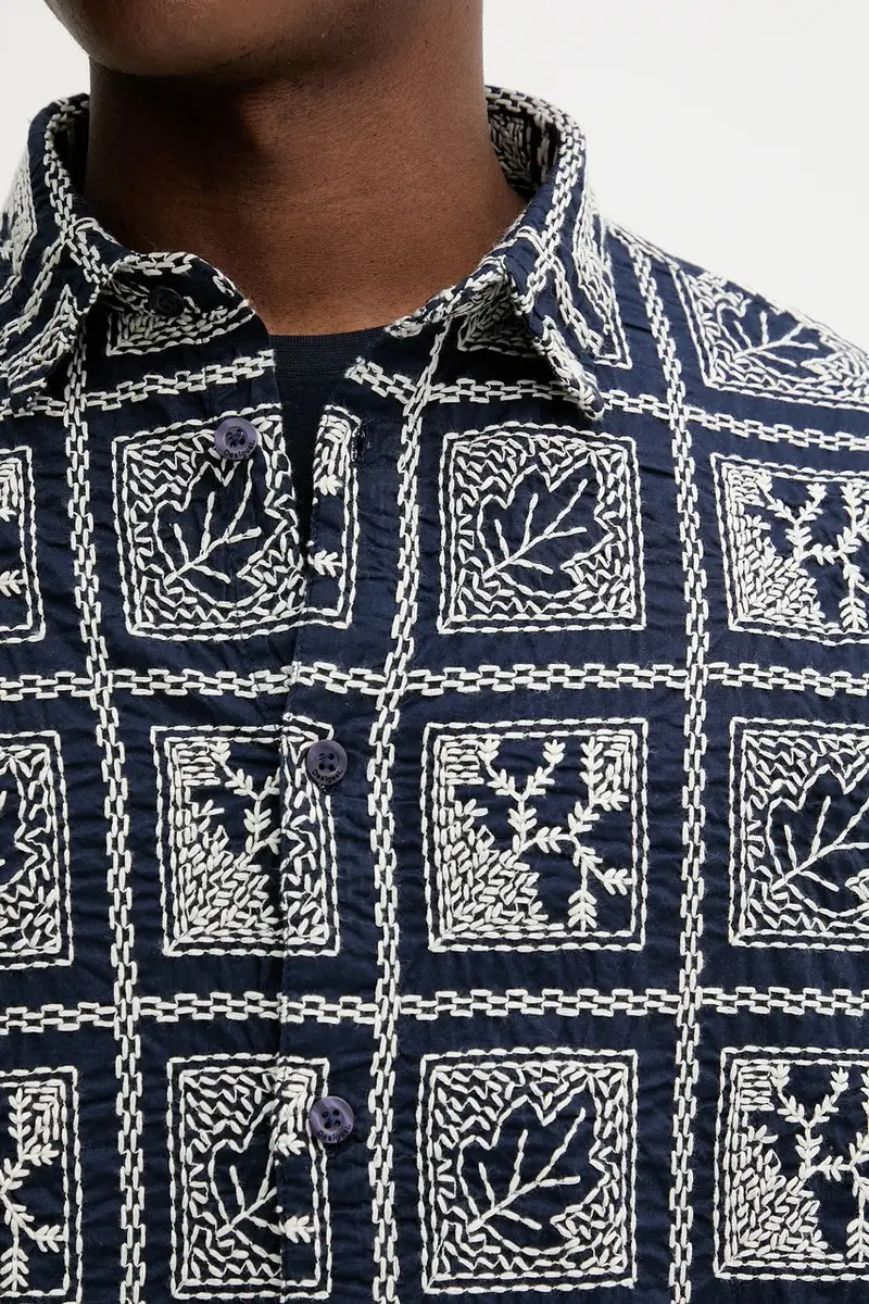 camicia in cotone JACK uomo colore blu navy 25WMCW25 miniatura 5