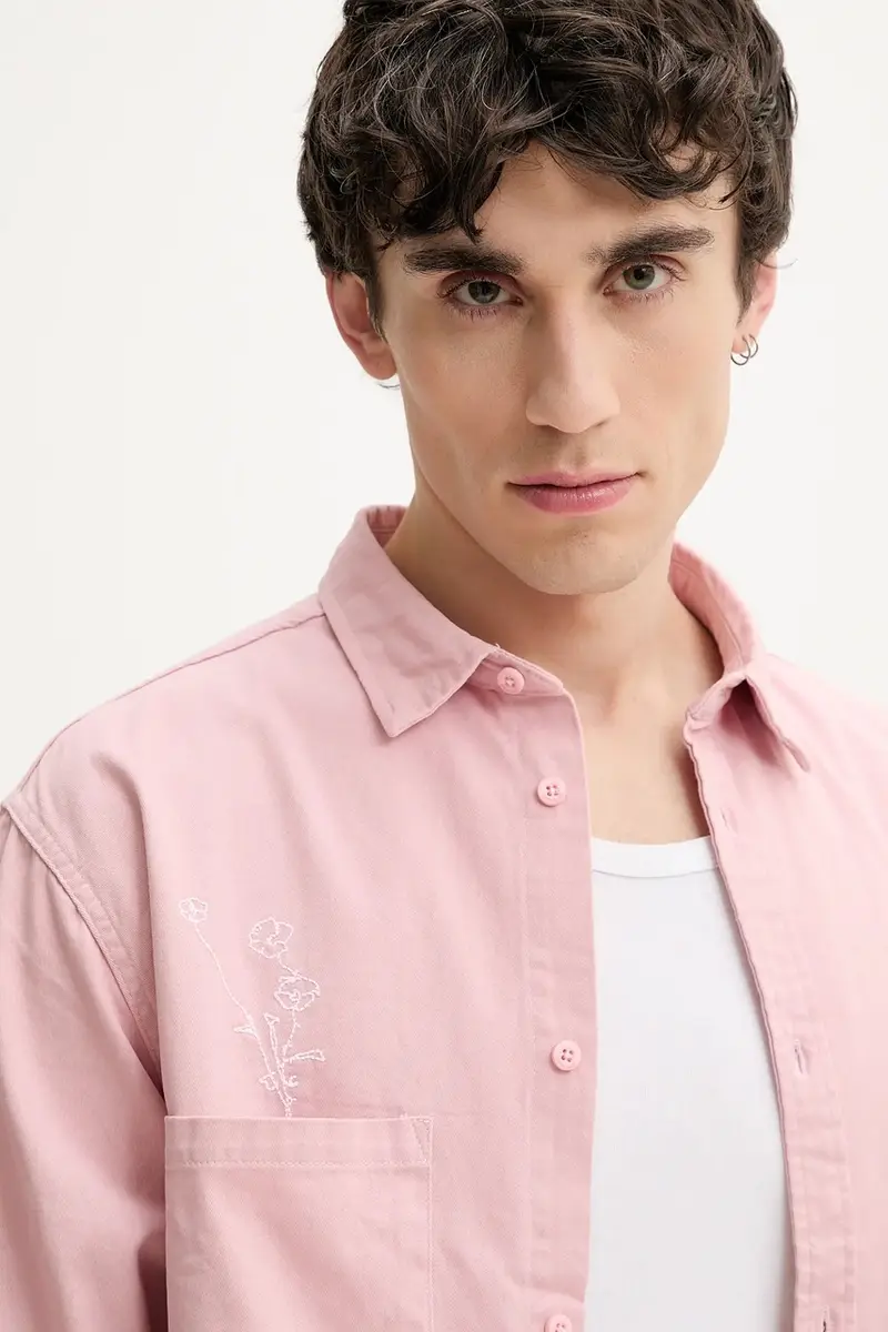 camicia in cotone LADY uomo 25SMCW23 Rosa miniatura 4