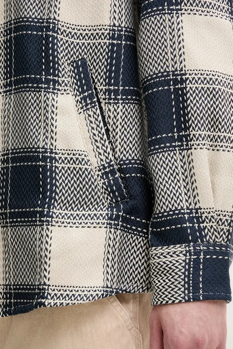 camicia in cotone LUMBERJACK uomo colore blu navy 25SMCW08 miniatura 5