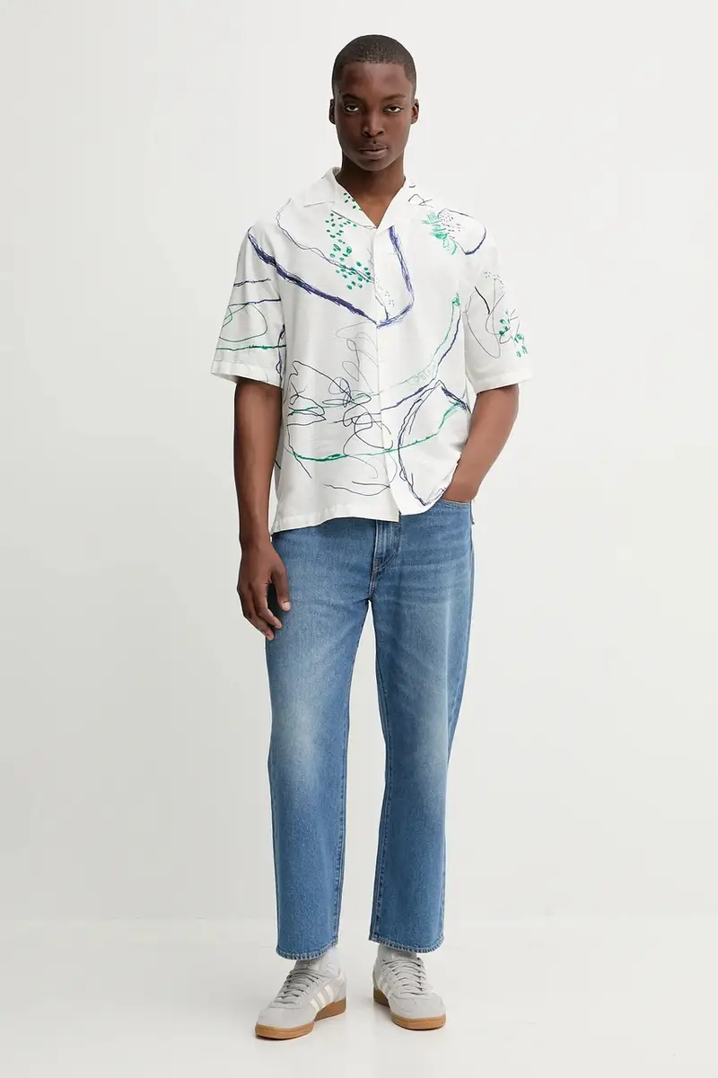 camicia in cotone MAX uomo colore beige 25WMCW06 miniatura 2