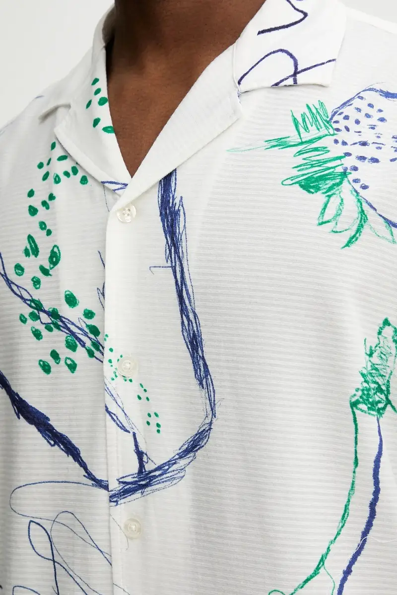 camicia in cotone MAX uomo colore beige 25WMCW06 miniatura 5