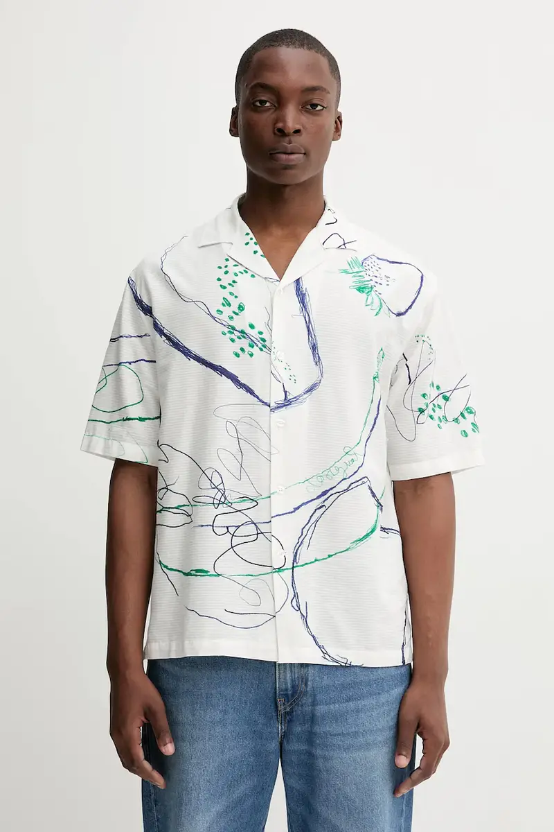 camicia in cotone MAX uomo colore beige 25WMCW06