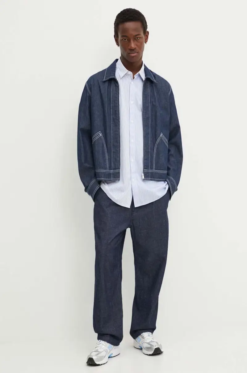 camicia in cotone MONTANA Blu miniatura 3